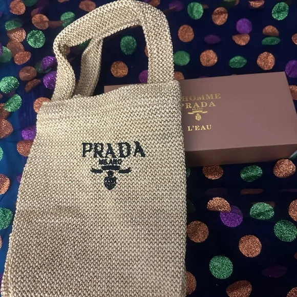 Prada Small Woven /Straw Tote Bag NWB - Picture 10 of 13